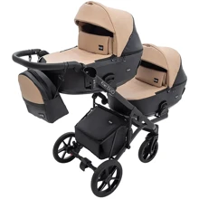 Коляска универсальная для двойни 2 в 1 Bair Kiwi Duo Eco BKD-18/15 капучино / черный (681041): Тип коляски Коляска для двойни