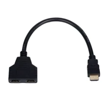 Кабель и переходник Atcom HDMI - 2хHDMI (M/F) 0.1 м, Black (10901): Тип Разветвитель