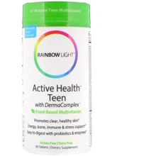 Rainbow Light Teen Energy Multivitamin Мультивітаміни Для Підлітків Активність Здоров'я та Чиста Шкіра 90 таблеток: Тип Мультивитамины