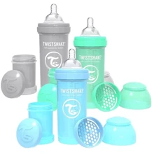 Набор из трех антиколиковых бутылочек Twistshake Value Pack Blue 260ml (78844): Возраст с 3-х месяцев