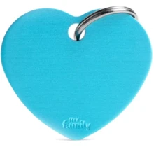 Адреса для тварин My Family BASIC ALUMINUM Серце велике, блакитне (8055960258390): Виробник My Family