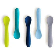 Набір Bbluv Spoon із 5 силіконових ложок синій (B0190-B): Матеріал силикон