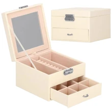 Скринька для прикрас (футляр для біжутерії) Springos 16x16x11 см HA1032: undefined undefined