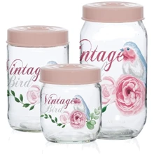 Набор банок HEREVIN Vintage Birds 3х0.5, 0.66, 1л (171600-050): Тип набор
