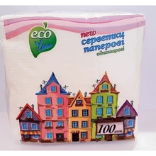 Серветки Eco Line паперові 1шар 100 шт Білий (4820191760103): undefined undefined