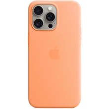 Чехол для iPhone Apple iPhone 15 Pro Max Silicone Case with MagSafe - Orange Sorbet (MT1W3ZM/A): Цвет оранжевый