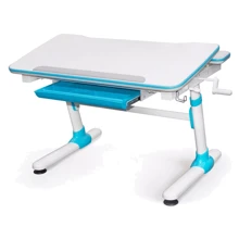 Стол Evo-kids Duke Blue (арт.Evo-501 B) - столешница белая / вставки голубые: Тип Парта
