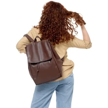 Жіночий рюкзак Sambag Loft LZN коричневий (22400020): Стать Женский