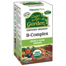 Natures Plus Source of Life Garden B-Cumplex 60 caps Органический В-Комплекс: Тип Витамин B