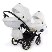 Универсальная коляска для двойни 2 в 1 Junama Diamond Individual Duo Slim 04, белый на золотой раме (JD-IN-DUOs-04): Тип коляски Коляска для двойни