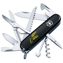Мультитул Victorinox Huntsman Ukraine 91мм/15 функций/черный /Колоски пшеницы (1.3713.3_T1338u): Тип мини-мультитул