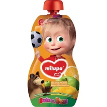 Milupa пюре Маша и медведь яблоко, манго, апельсин и морковь 100 г от 6 мес.: Вид Фруктовое