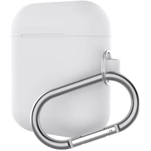 Чехол для наушников TPU Case with Belt White for Apple AirPods: Тип Чехол