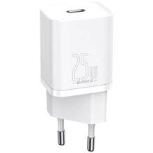 Зарядное устройство Baseus USB-C Wall Charger Super Si 25W White (CCSP020102): Особенности Быстрая зарядка, Power Delivery (PD), USB-C