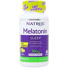 Natrol Melatonin 10 mg Fast Dissolve Мелатонин с цитрусовым вкусом 60 таблеток: Форма выпуска Таблетки