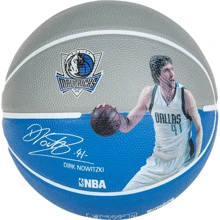 Мяч для игры Spalding NBA Player Dirk Nowitzki баскетбольный размер 7 синий (NBA_DN_7): Вид Баскетбольные