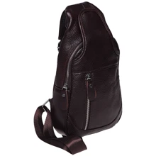 Чоловіча сумка-слінг Borsa Leather коричнева (K1321-brown): Стать Чоловік