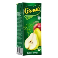 Сочный фрукт нектар яблоко-груша сочный 0,2 л (4813538003988): Тип Нектар
