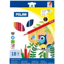 Олівці кольорові Milan 07221118 18цв.: Тип кольорові