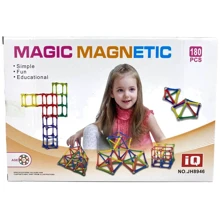Магнитный конструктор Bambi Magnetic 180 деталей (JH8946): Количество деталей, шт. 180