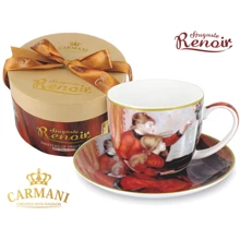 Чашка з блюдцем Carmani О. Ренуар Урок на фортепіано 300 ml (045-0214): Виробник Carmani