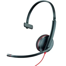 Навушники Plantronics Blackwire C3215 USB-A (mono) (209746-201): Тип конструкції накладные