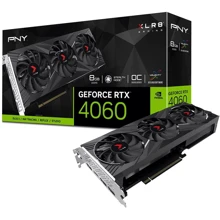Відеокарта PNY GeForce RTX 4060 8GB XLR8 Gaming VERTO EPIC-X RGB Overclocked Triple Fan DLSS 3 (VCG40608TFXXPB1-O): Обсяг пам'яті, Гб 8