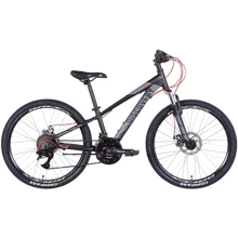 Велосипед 24" Discovery QUBE AM DD 2022 (черно-красный (м)): Диаметр колес, дюймов 24