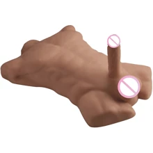 Торс с фаллоимитатором на присоске SilexD Apollo L Male Torso Caramel: Для кого Унисекс