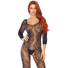 Бодистокинг Leg Avenue Swirl Lace Bodystocking One size Black: Для кого Для женщин