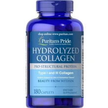 Puritan's Pride Hydrolyzed Collagen 1000 mg Колаген гидролізірованний 180 каплет: Тип колаген
