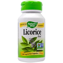 Nature's Way Licorice Root 450 mg 100 Veggie Caps Корень солодки: Форма выпуска Капсулы