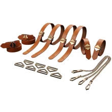 Набор из 8 ремней для связывания LOCKINK 8-Bondage-Straps Restraint Set - Brown: Производитель LOCKINK