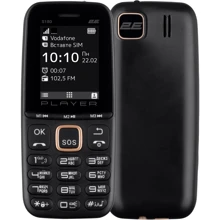 Мобильный телефон 2E S180 2021 DualSim Black & Gold (UA UCRF): Дисплей 1.77'', TN, 128x160 (QQVGA), 64000 цветов