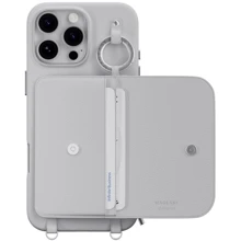 Чехол для iPhone Switcheasy Pouch M Wallet Phone Case with Stand Gray (MPH67P264GR24) for iPhone 16 Pro Max: Цвет серый
