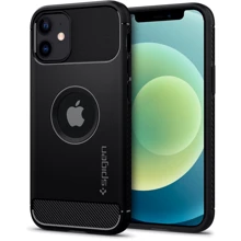 Чехол для iPhone Spigen Rugged Armor Matte Black (ACS01743) for iPhone 12 mini: Цвет черный