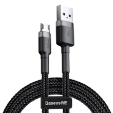 Кабель Baseus USB Cable to microUSB Cafule 2m Black (CAMKLF-CG1): Тип USB Cable - microUSB