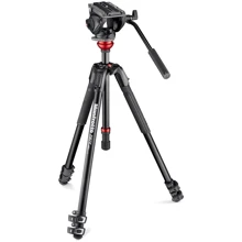 Manfrotto 500 Fluid Video Head with 190X Video Aluminum Tripod & Leveling Column Kit: Тип штатива профессиональный