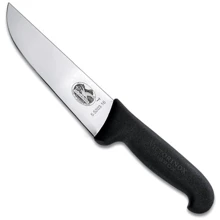 Кухонний ніж Victorinox Fibrox Butcher 16см з черн. ручкою (5.5203.16): Лезо нержавіюча сталь