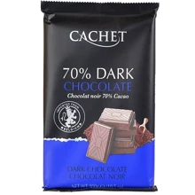 Преміум шоколад Cachet 70% Extra Dark Chocolate, 300 г (WT00110): Вага, г 300