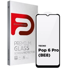 Аксессуар для смартфона ArmorStandart Tempered Glass Full Glue Black for Tecno POP 6 Pro (BE8) (ARM64794): Совместимость Tecno POP 6 Pro (BE8)