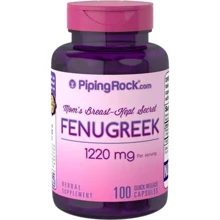 Piping Rock Fenugreek 1220 mg 100 Capsules Пажитник: Форма выпуска Капсулы