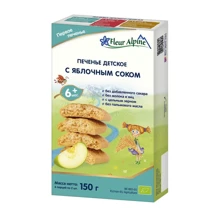 FLEUR ALPINE Печенье детское с яблочным соком, 150 г (5412916940854): Тип Печенье