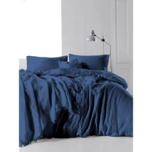 Комплект постільної білизни SoundSleep MUSLIN Dark Blue євро (93197663): Матеріал ранфорс