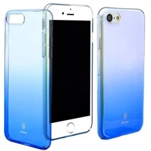 Чехол для iPhone Baseus Glaze Case Blue (WIAPIPH7-GC03) for iPhone SE 2020/iPhone 8/iPhone 7: Цвет голубой