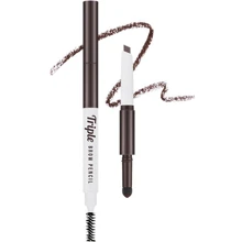 Missha Triple Brow Pencil Dark Brown Олівець для брів темно-коричневий потрійний 0.35 g: Вид Олівець для брів