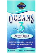 Garden of Life Oceans 3 Better Brain with OmegaXanthin Комплекс Для Поддержки Мозга С Омега-Ксантином 90 капсул: Тип Омега 3