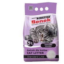 Бентонитовый наполнитель Super Benek Standard Line Lavender с ароматом лаванды 5л (5905397010074): Вид Глиняный