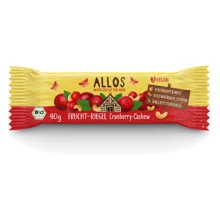 Батончик Allos с клюквой и кешью органический 40 г (4016249068240): Вес, г 40