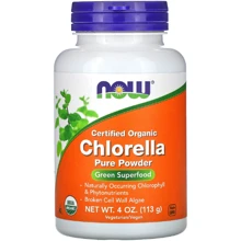 Now Foods Organic Chlorella Powder Сертифицированная органическая хлорелла 113 г: Форма выпуска Порошок